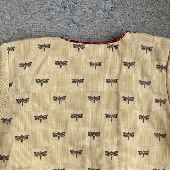 Vintage open front dragon fly golden blazer - Picture 8 of 8